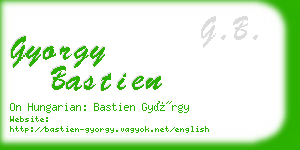 gyorgy bastien business card